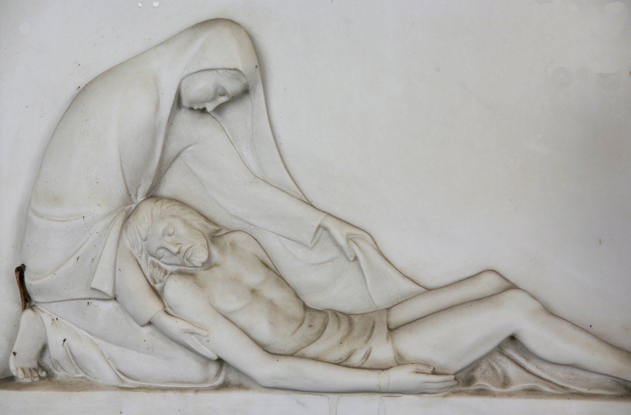 Milánói monumentális temető : Pieta Milan Italia alkotó: Unbekannt