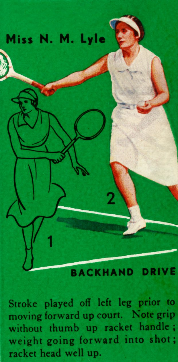 Miss N. M. Lyle – Backhand Drive, 1935. alkotó: Unbekannt