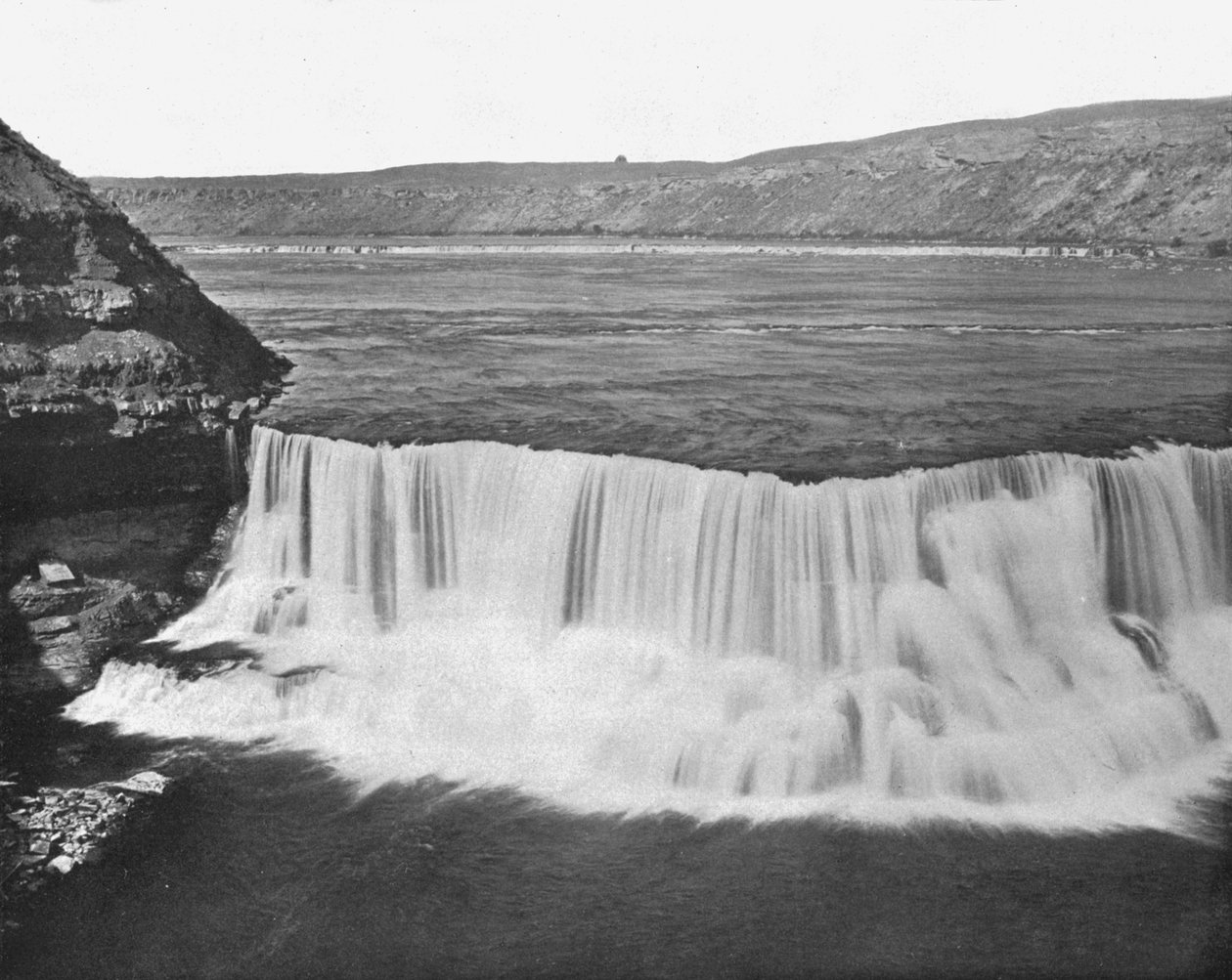 Missouri folyó Great Falls közelében, Montana, USA, 1900 körül. alkotó: Unbekannt
