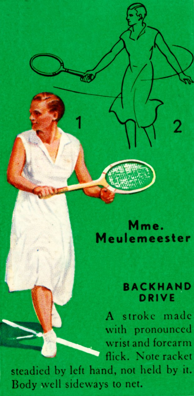 Mme. Meulemeester – Backhand Drive, c1935. alkotó: Unbekannt