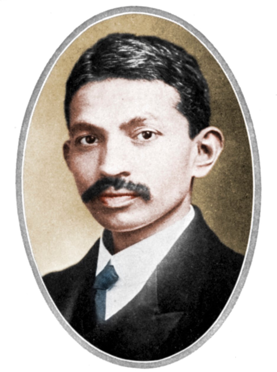 Mohandas Karamchand Gandhi 1869-1948, fiatal férfiként alkotó: Unbekannt