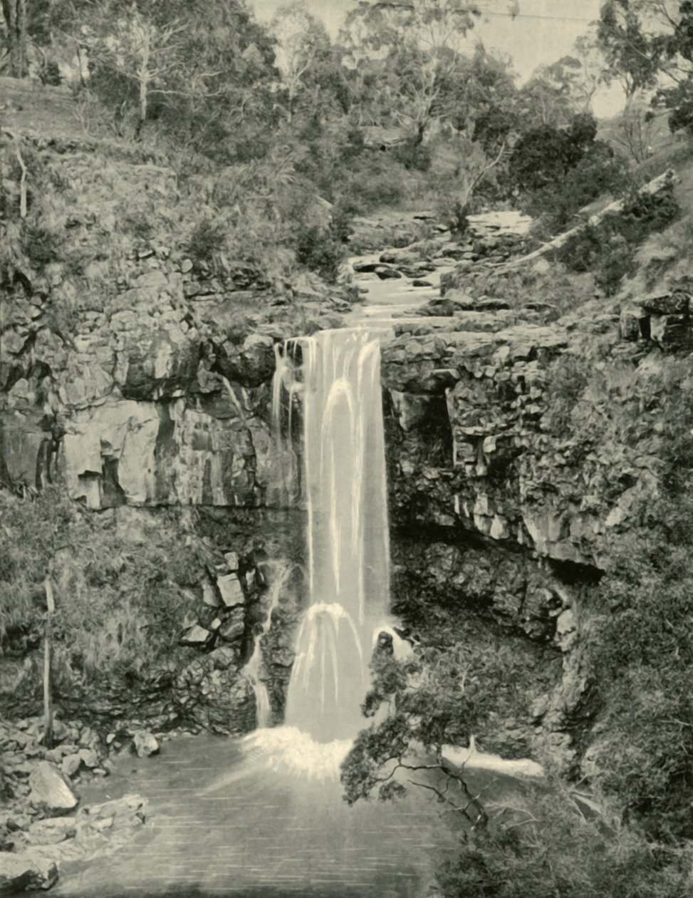 Moorabool-vízesés, Victoria, 1901. alkotó: Unbekannt