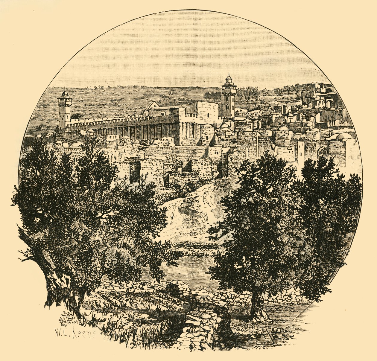 Mecset Hebronban, 1890. alkotó: Unbekannt