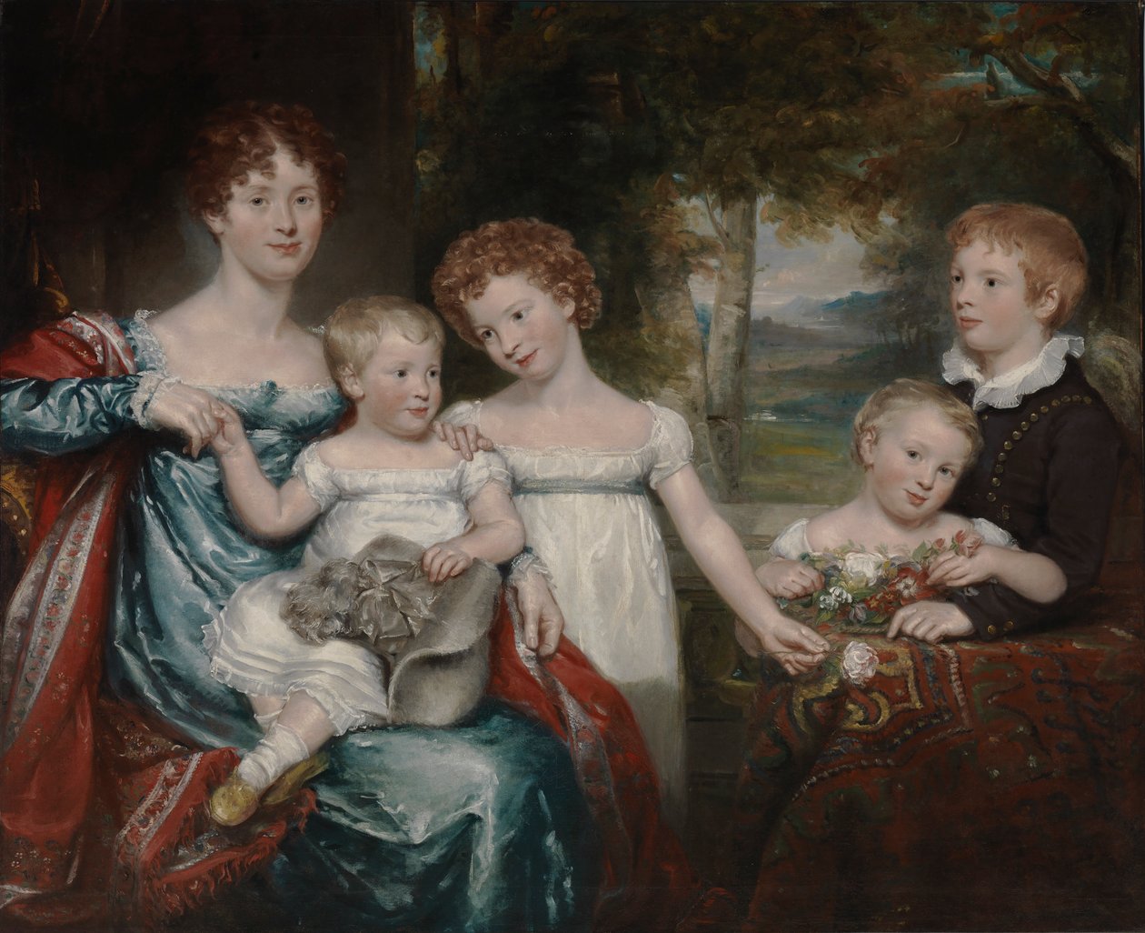 Mrs. Hawkins és családja, kb. 1818-1820. alkotó: Unbekannt