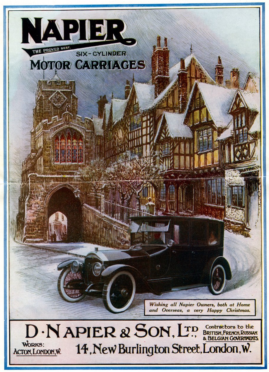 Napier, hathengeres motoros kocsik, 1917 alkotó: Unbekannt