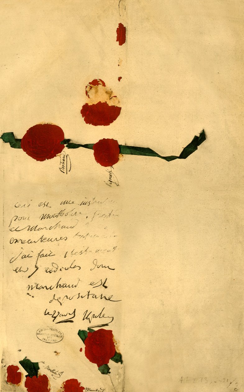 Napóleon végrendelete, 1821. április 16., 1921. alkotó: Unbekannt