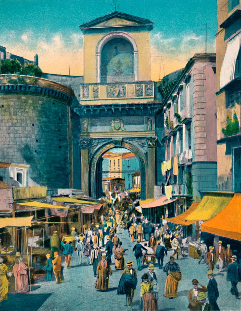Nápoly – Porta Capuana, c1900. alkotó: Unbekannt