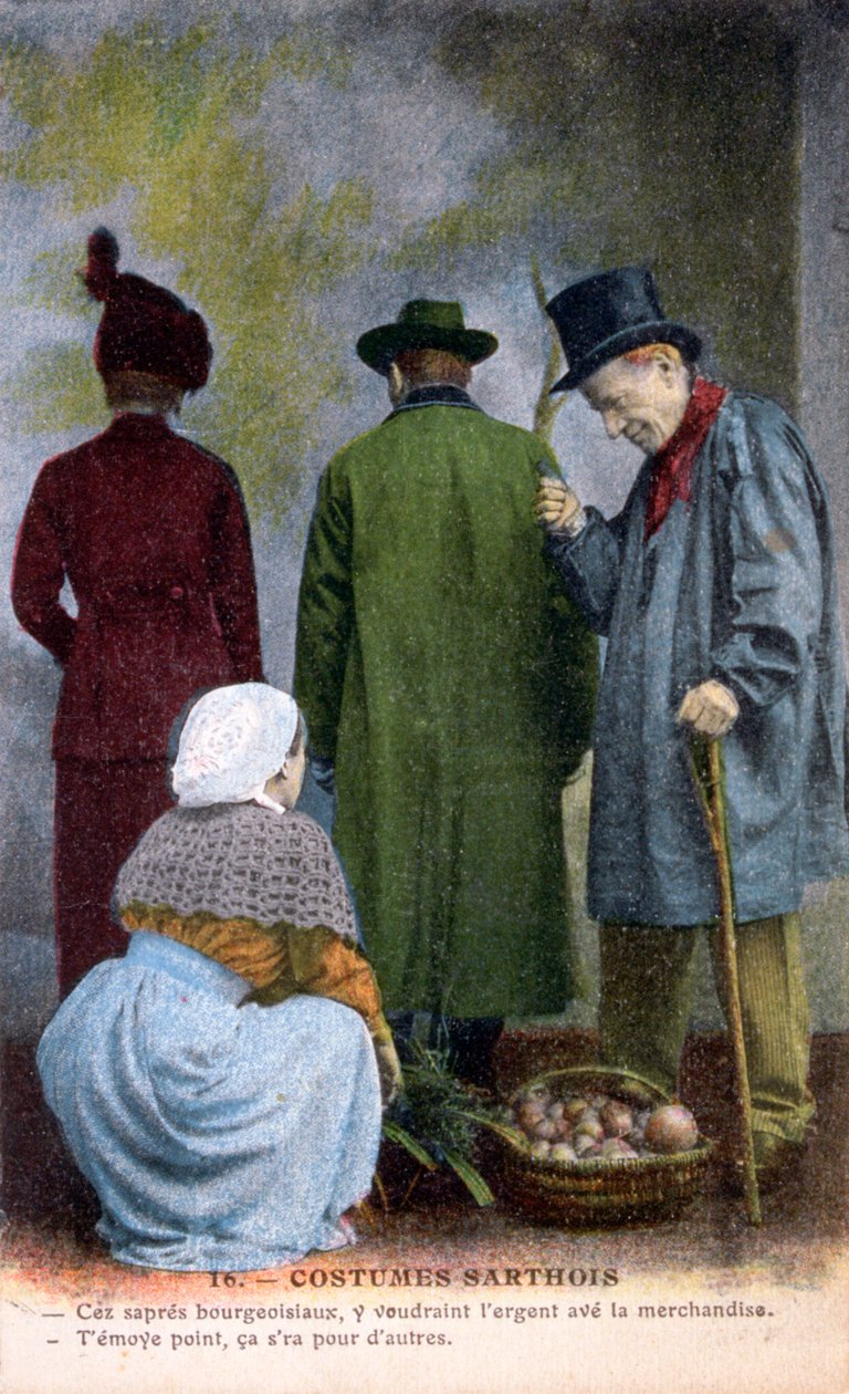 Sarthe natív viselete, 1900 alkotó: Unbekannt