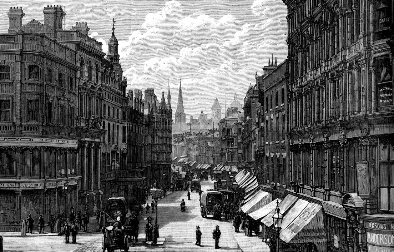 New Street, Birmingham, West Midlands, 1887 alkotó: Unbekannt