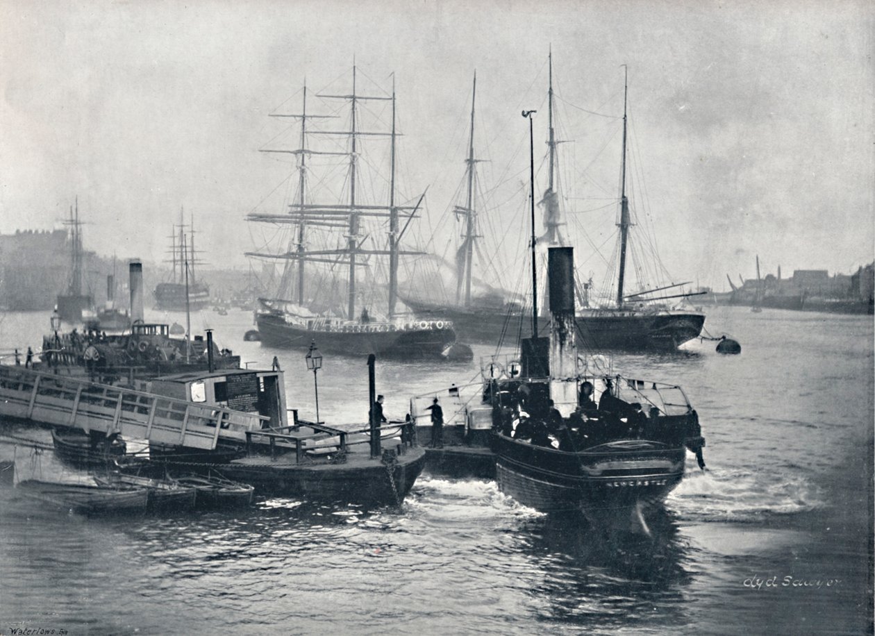Newcastle-On-Tyne – Kilátás a Tyne-ra, 1895 alkotó: Unbekannt
