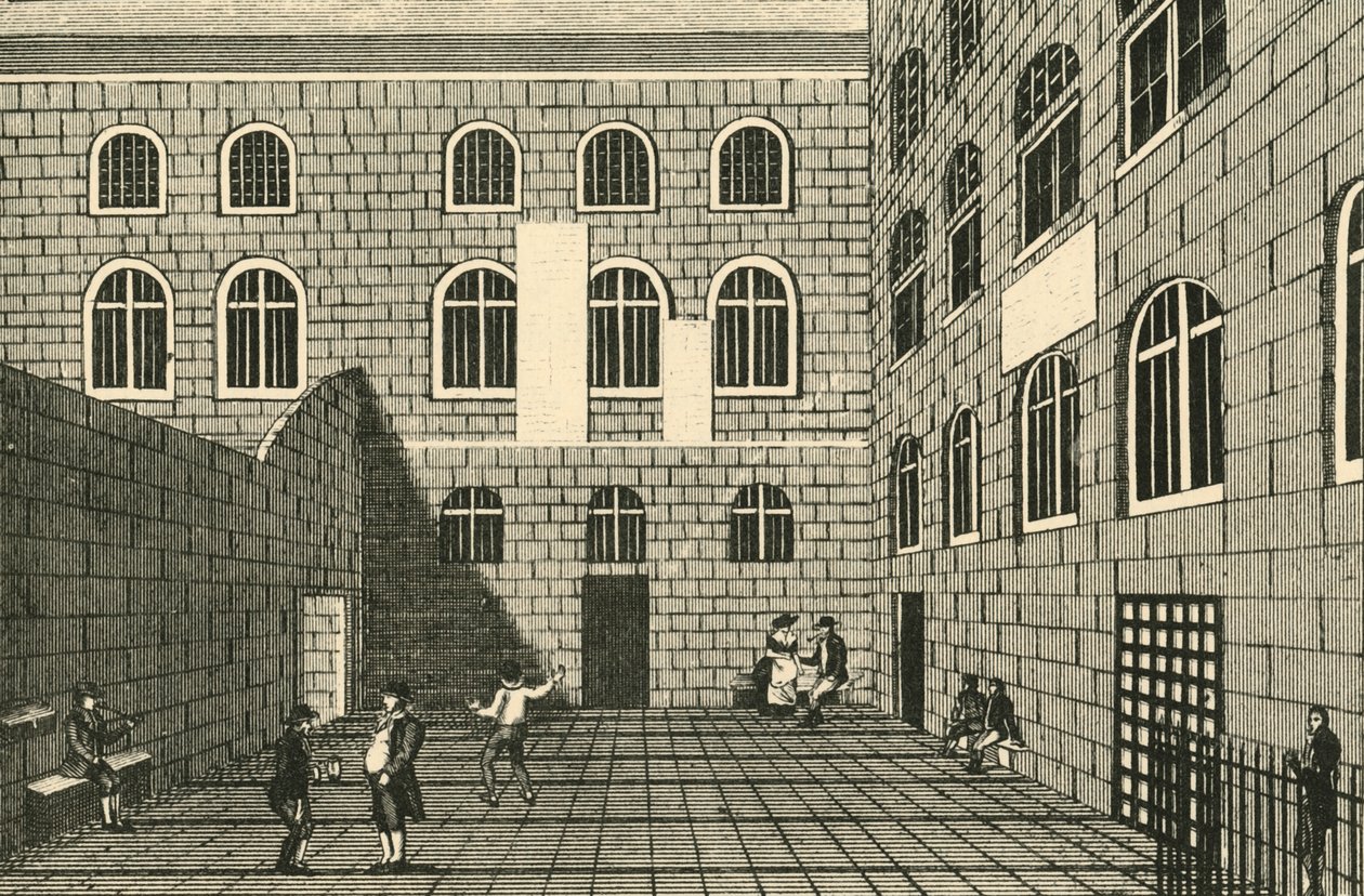 Newgate, Belső udvar, 18. század, 1925. alkotó: Unbekannt