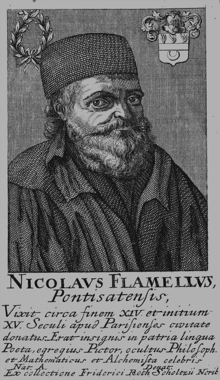 Nicolas Flamel 1330-1418 alkotó: Unbekannt