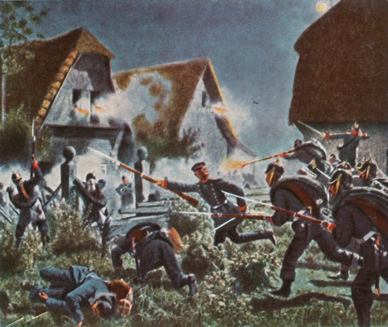 Éjszakai támadás Podolnál, 1866. június 26., 1936. alkotó: Unbekannt