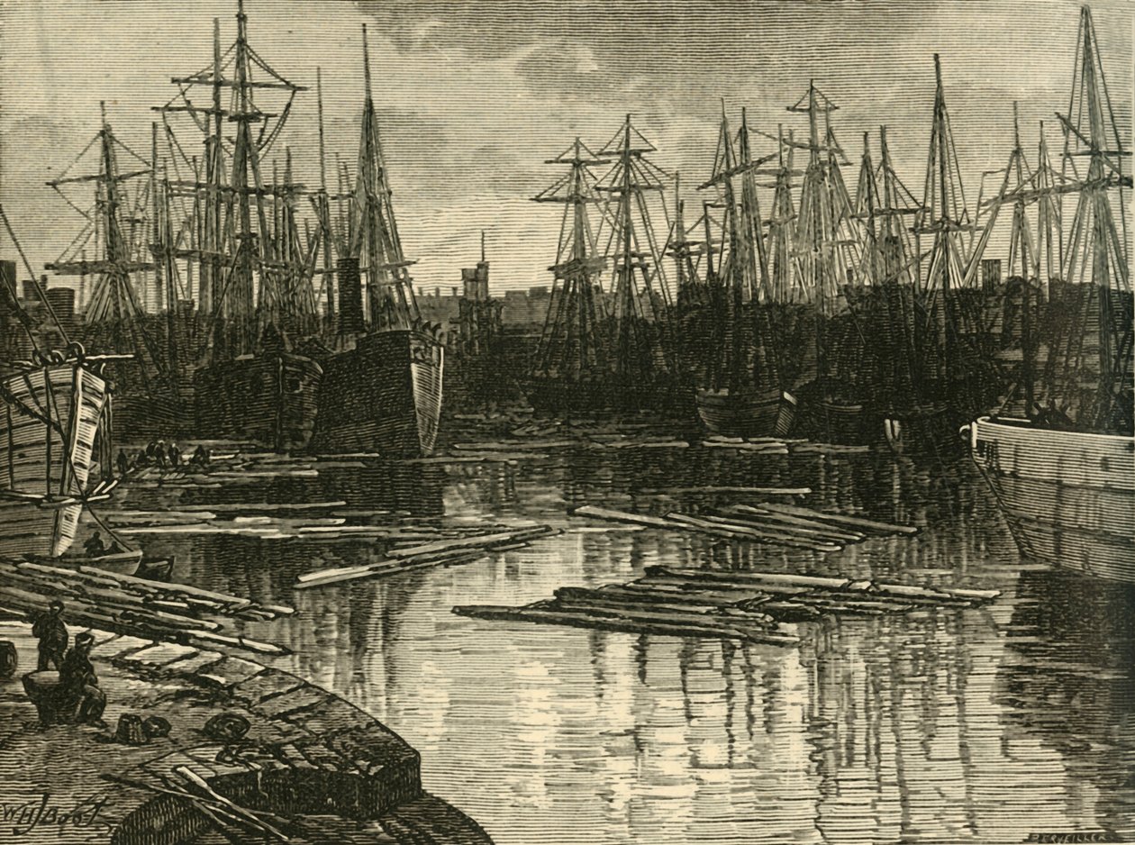 North Dock, Swansea, 1898. alkotó: Unbekannt