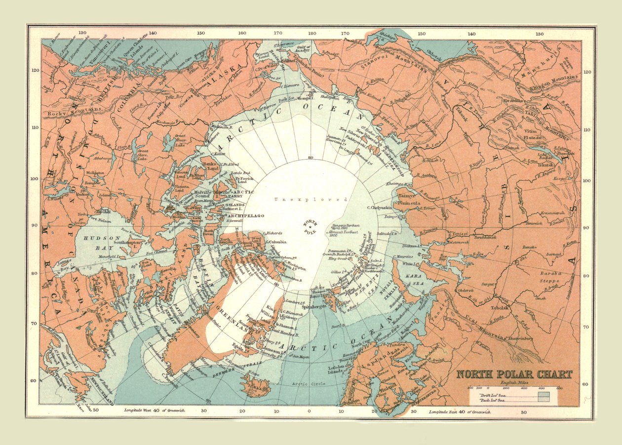 Északi-sarki térkép, 1902. alkotó: Unbekannt