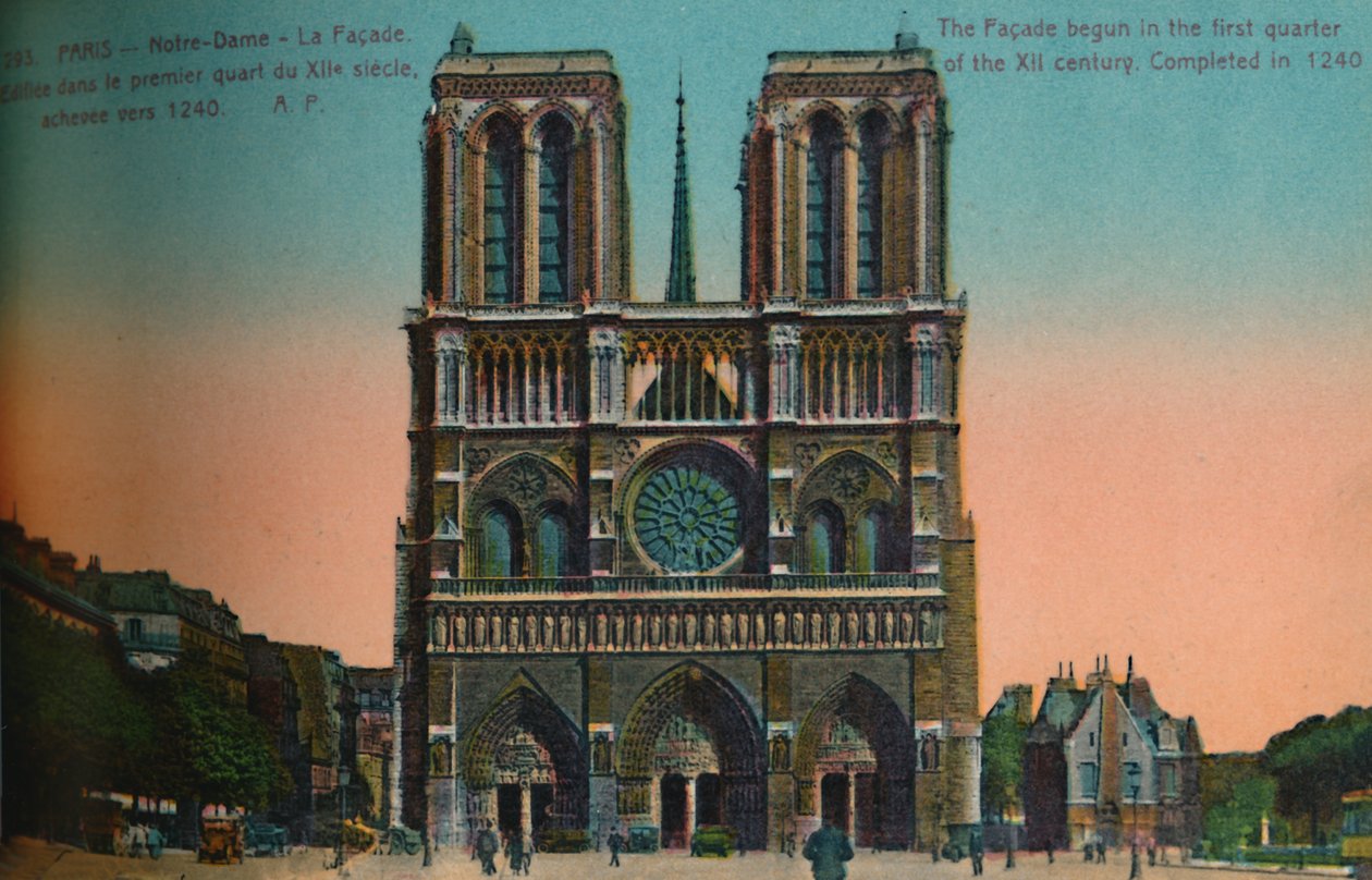 Notre Dame-székesegyház, Párizs, 1920 alkotó: Unbekannt