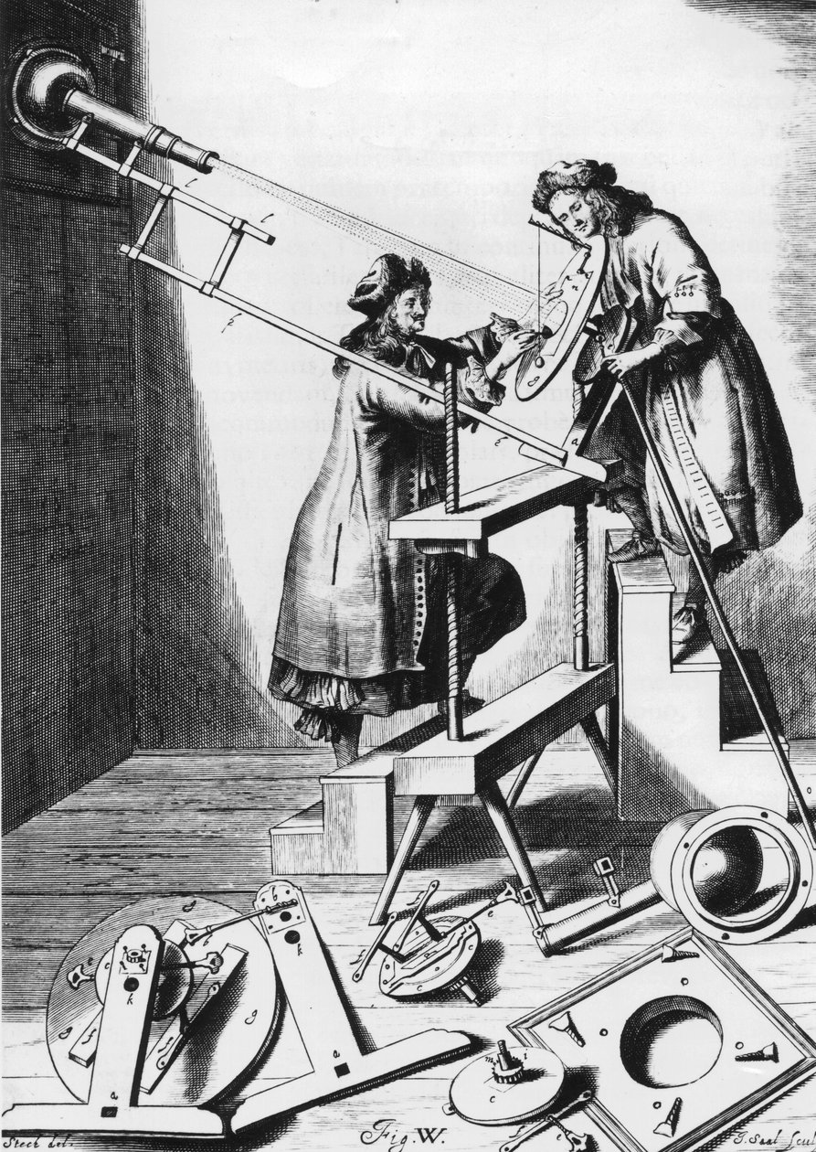 Napfogyatkozás megfigyelése, 1673 alkotó: Unbekannt
