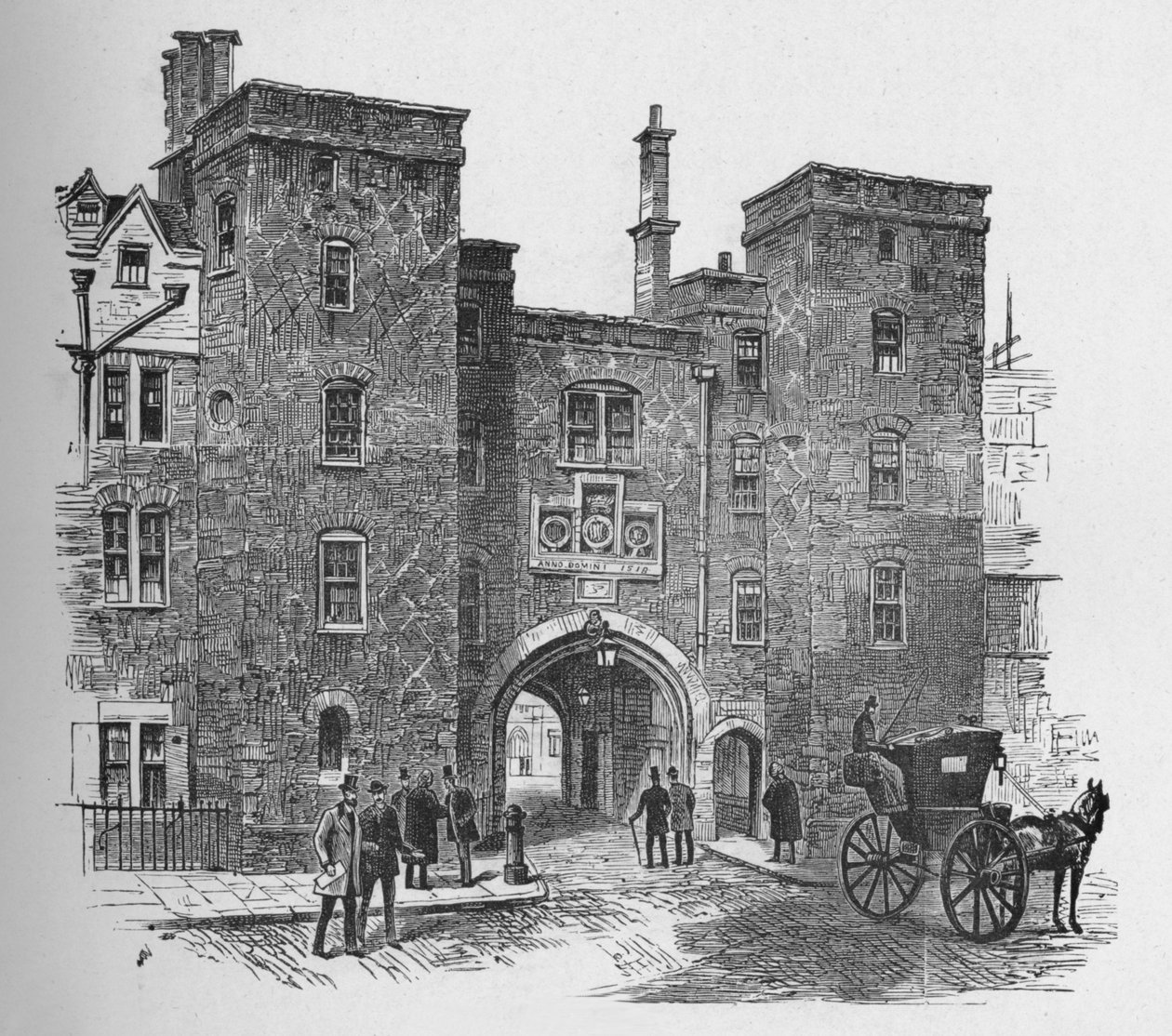 Old Gateway, Lincolns Inn, 1890 alkotó: Unbekannt