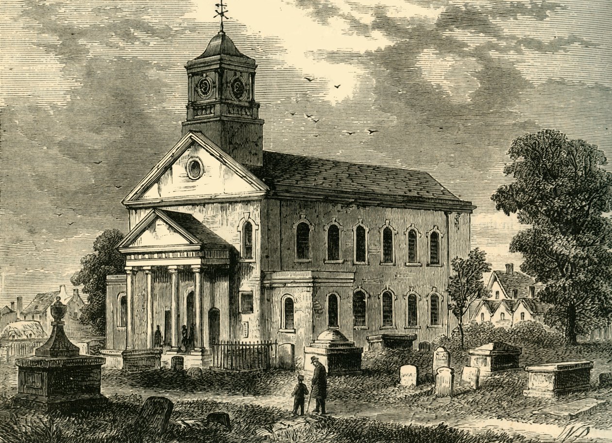 Old Newington Church 1866-ban, 1878 körül. alkotó: Unbekannt