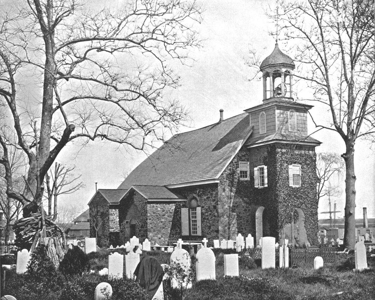 Old Swedes Church, Wilmington, Delaware, USA, 1900 körül. alkotó: Unbekannt