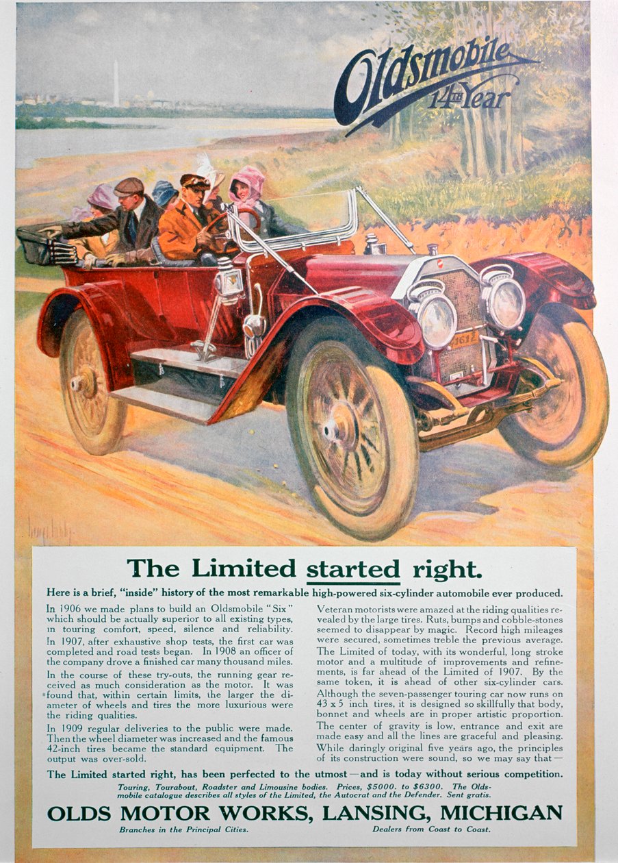 Oldsmobile autóhirdetés, 1911 alkotó: Unbekannt