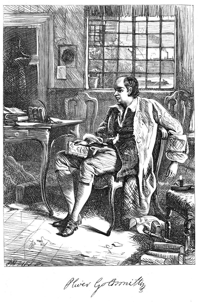 Goldsmith Olivér, 18. századi drámaíró, 1860-as évek alkotó: Unbekannt