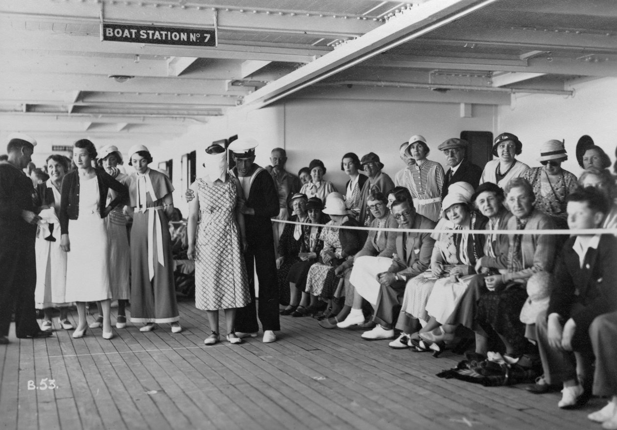 Az RMS Atlantis fedélzetén, c1929-c1939 alkotó: Unbekannt