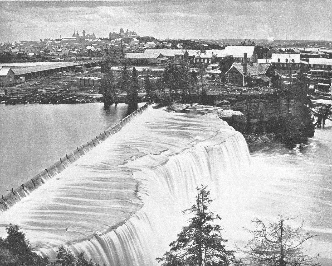 Ottawa, Kanada, Rideau Fallsból, 1900. alkotó: Unbekannt