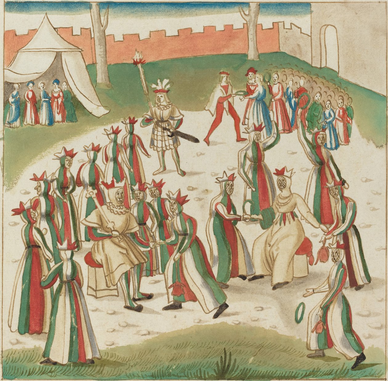 Szabadtéri játékok, c. 1515. alkotó: Unbekannt