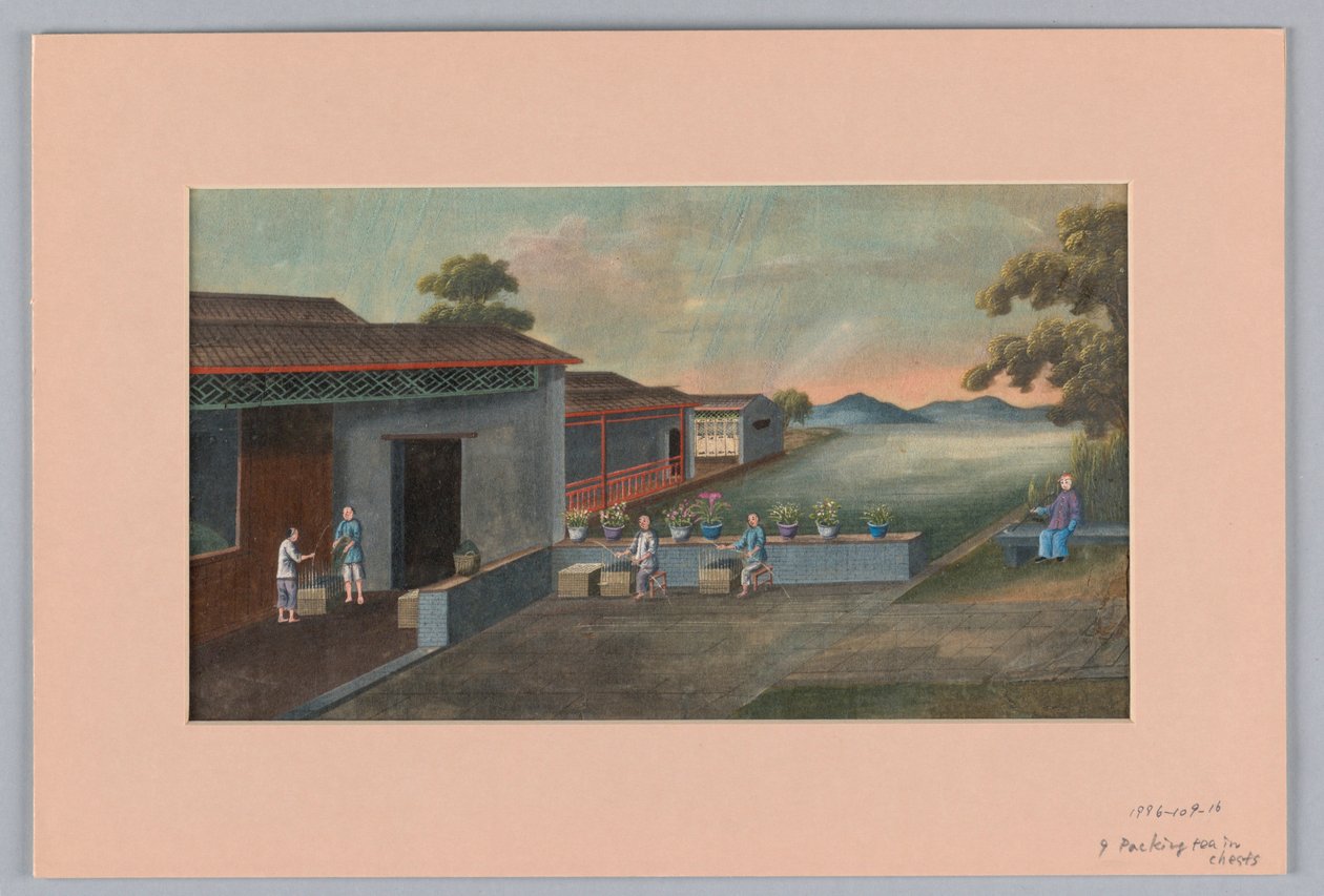 Csomagoló tea ládákban, 1890–1910 alkotó: Unbekannt