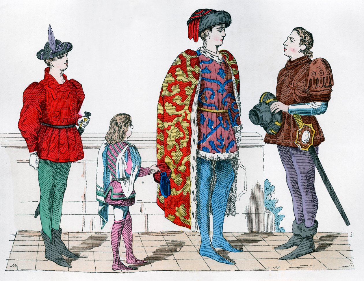 Oldal, mester és inas, 1440-1450 1882-1884 alkotó: Unbekannt