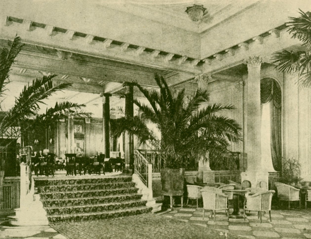 Palm Court and Lounge in the Majestic, 1930. alkotó: Unbekannt