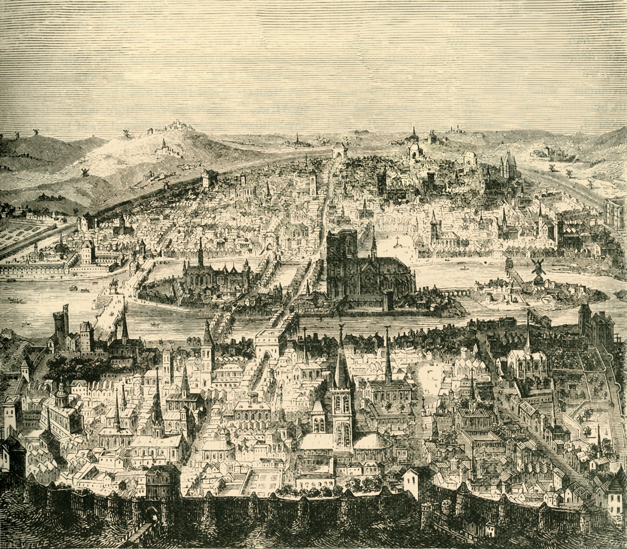 Párizs a tizenhetedik században, 1890. alkotó: Unbekannt