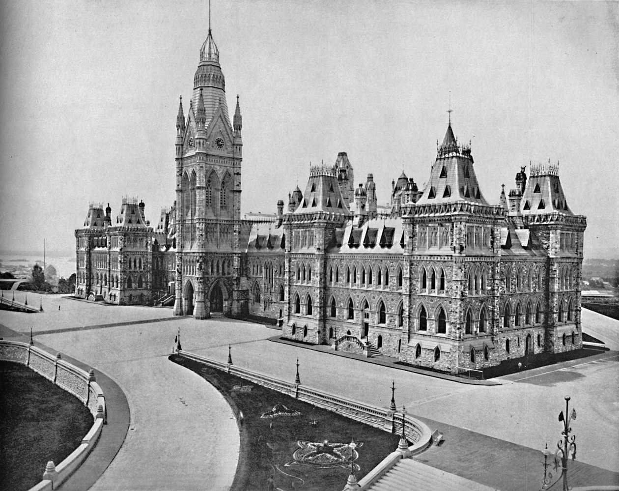 Parlament épületei, Ottawa, Kanada, 1897. alkotó: Unbekannt