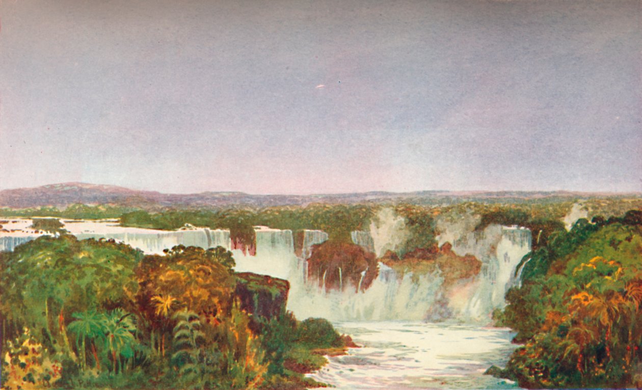 Részleges nézet az Iguassu-vízesésről, 1914. alkotó: Unbekannt