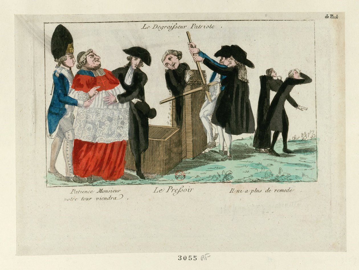 Türelem, Monsignor, eljön a te sorod..., 1790. alkotó: Unbekannt