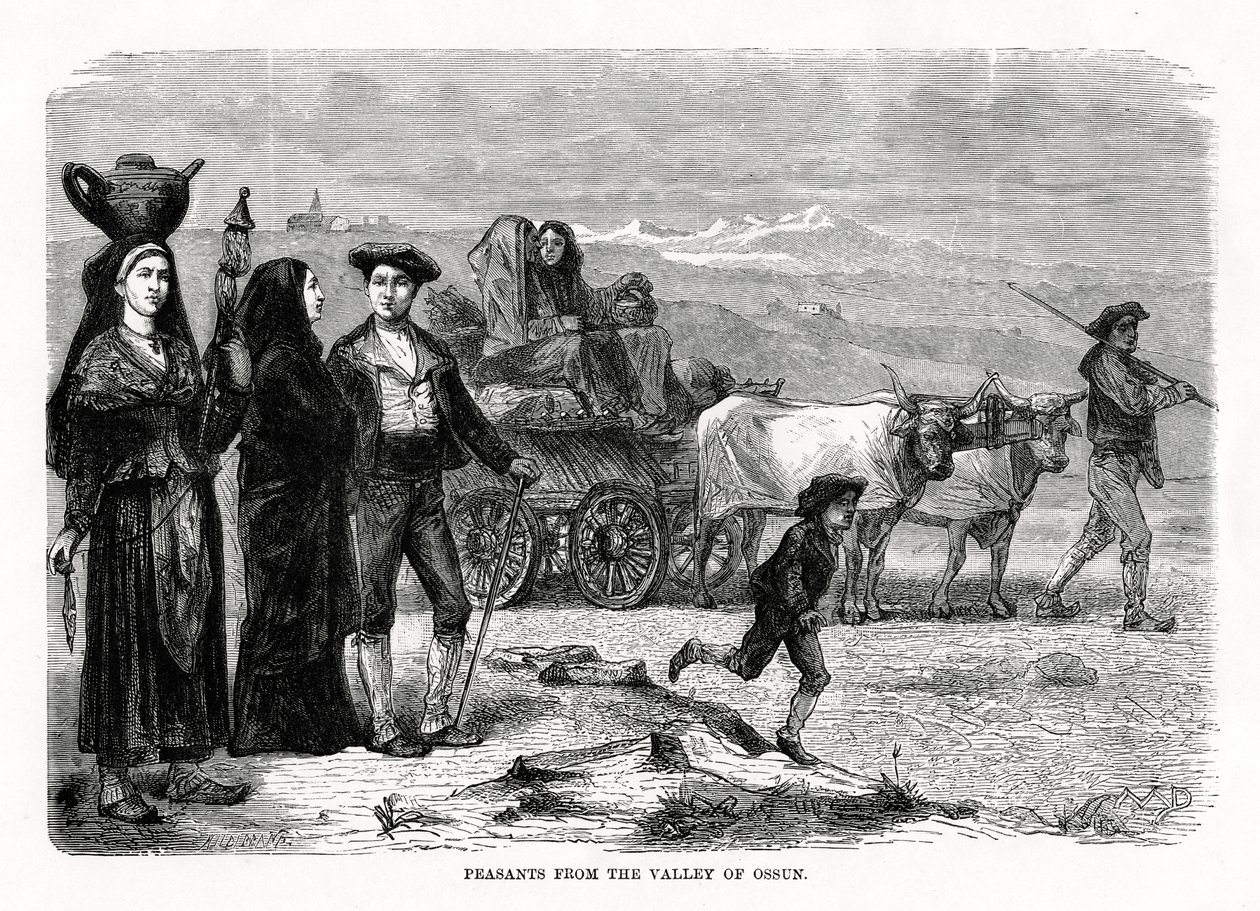 Parasztok a franciaországi Ossun völgyéből, 1879 alkotó: Unbekannt