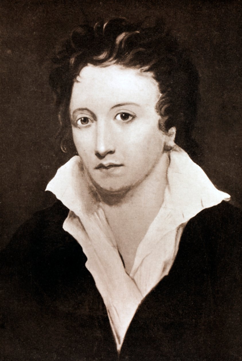 Percy Bysshe Shelley, angol romantikus költő, 19. század alkotó: Unbekannt