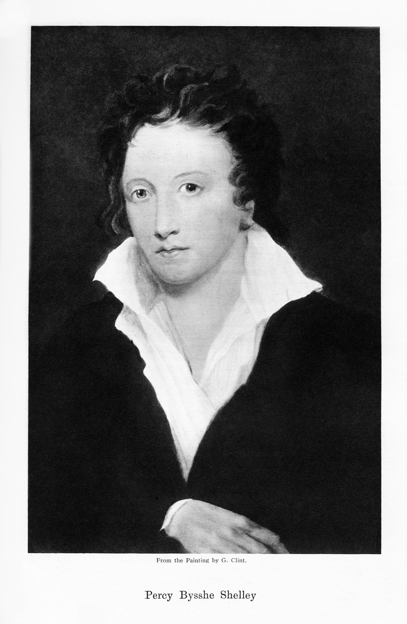 Percy Bysshe Shelley, angol romantikus költő, 19. század alkotó: Unbekannt