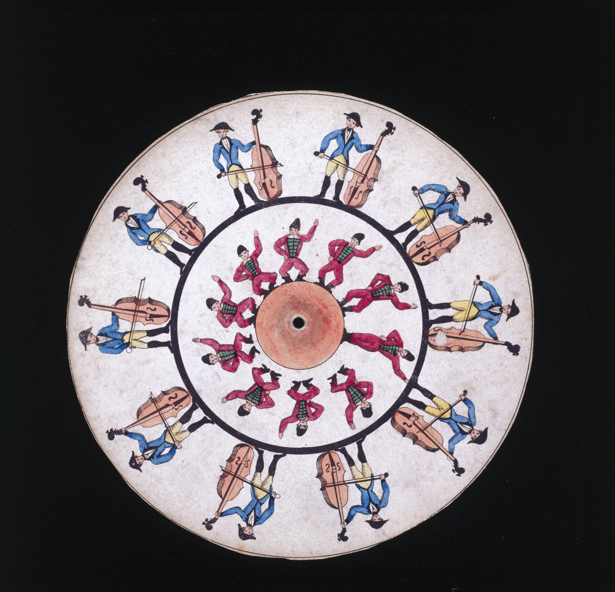 Fenakisztoszkóp (Phenakistoscope) lemez, 1830 körül alkotó: Unbekannt