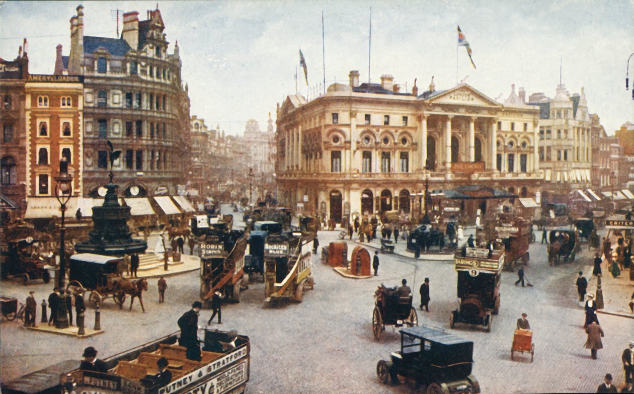 Piccadilly Circus, London, 1910. alkotó: Unbekannt
