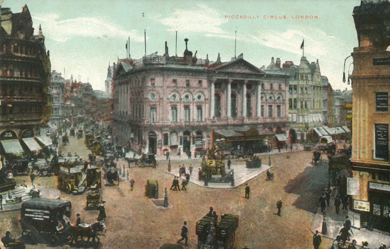 Piccadilly Circus, London, 19. század vége – 20. század eleje. alkotó: Unbekannt