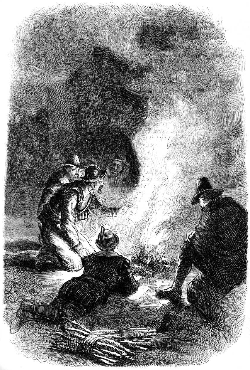 Zarándokatyák egy óratűz körül, c1620 c1880 alkotó: Unbekannt