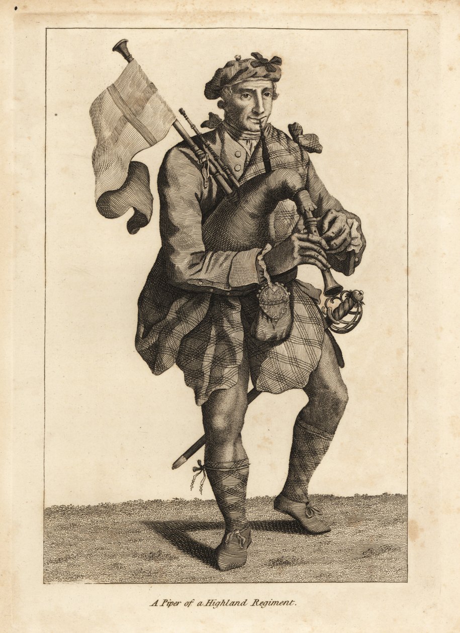 Piper of a Highland Regiment alkotó: Unbekannt