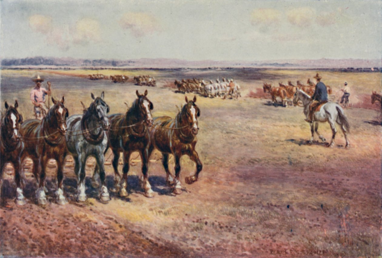 Szántás nagyüzemben, 1923. alkotó: Unbekannt