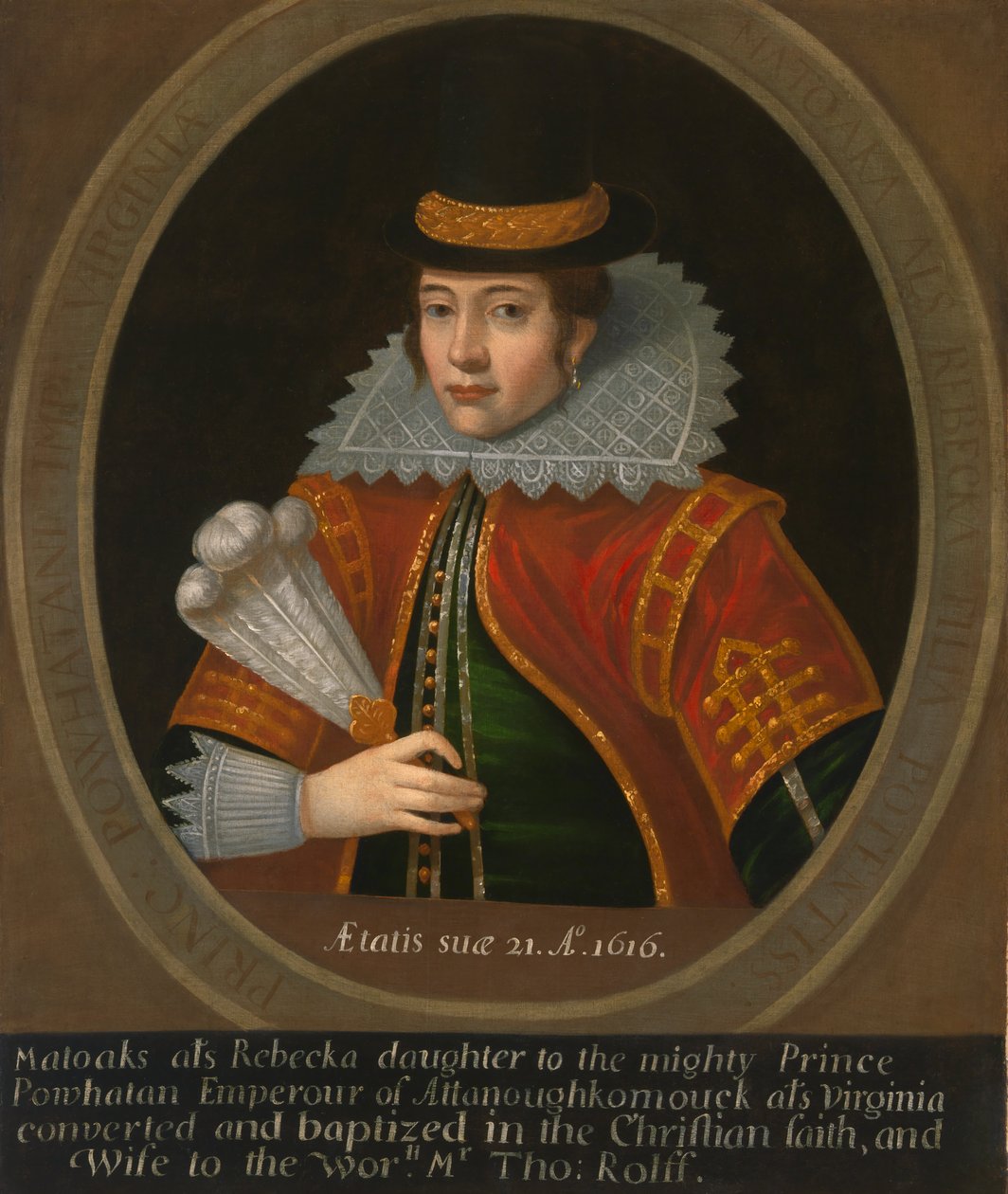 Pocahontas, 1616 után. alkotó: Unbekannt