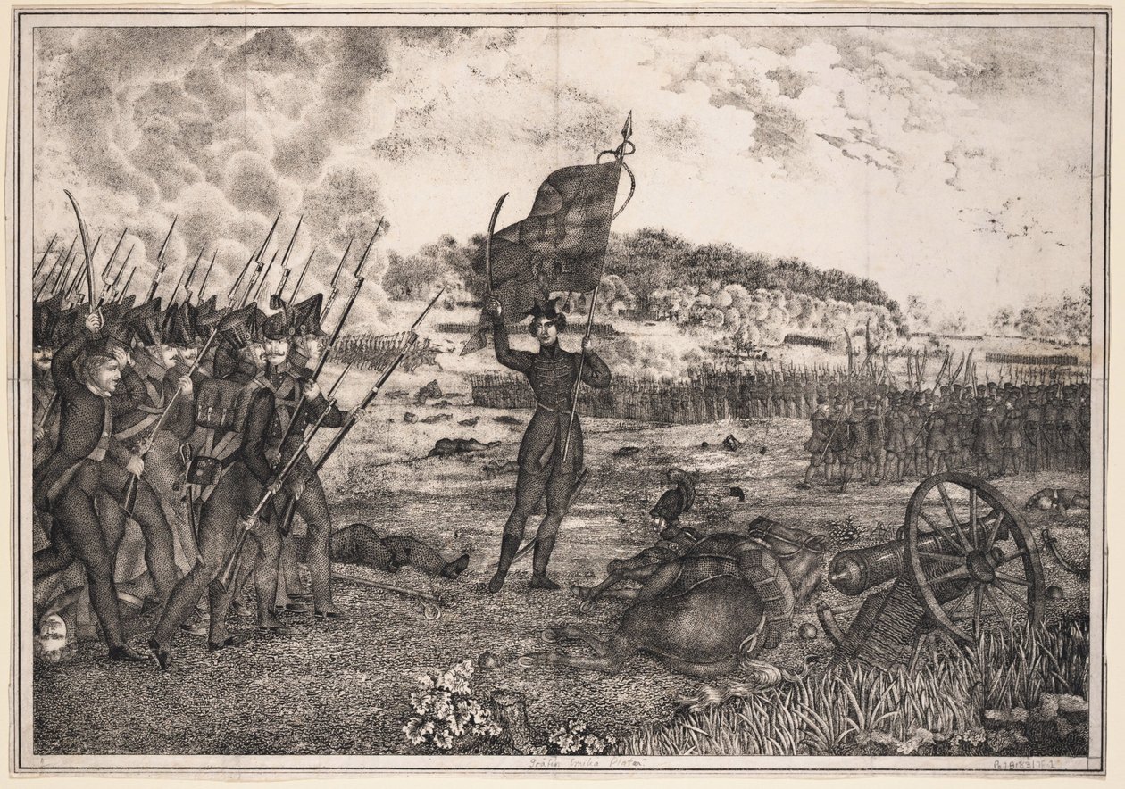 Lengyel-orosz háborús jelenet, 1831, 1831 alkotó: Unbekannt