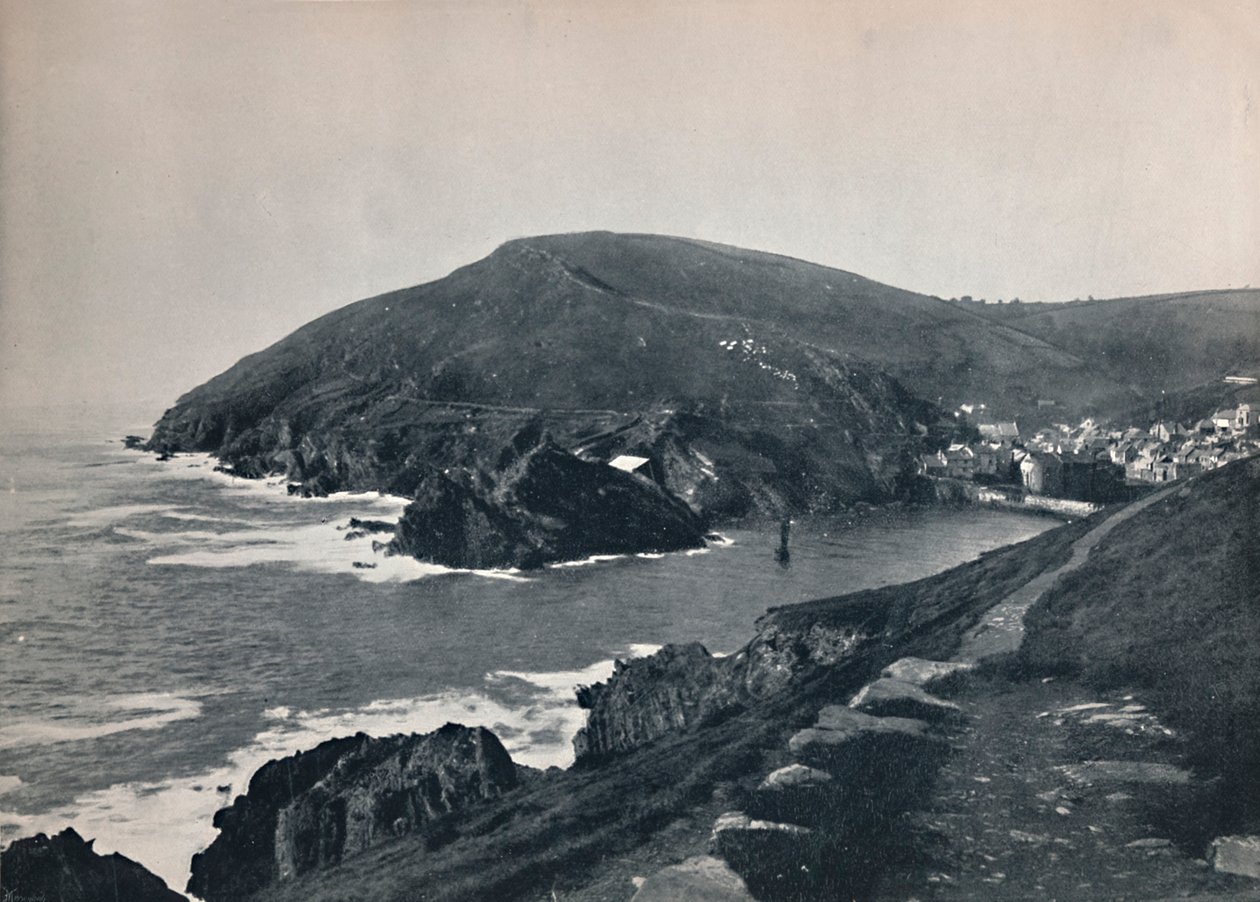 Polperro - The Inlet and the Village, 1895 alkotó: Unbekannt