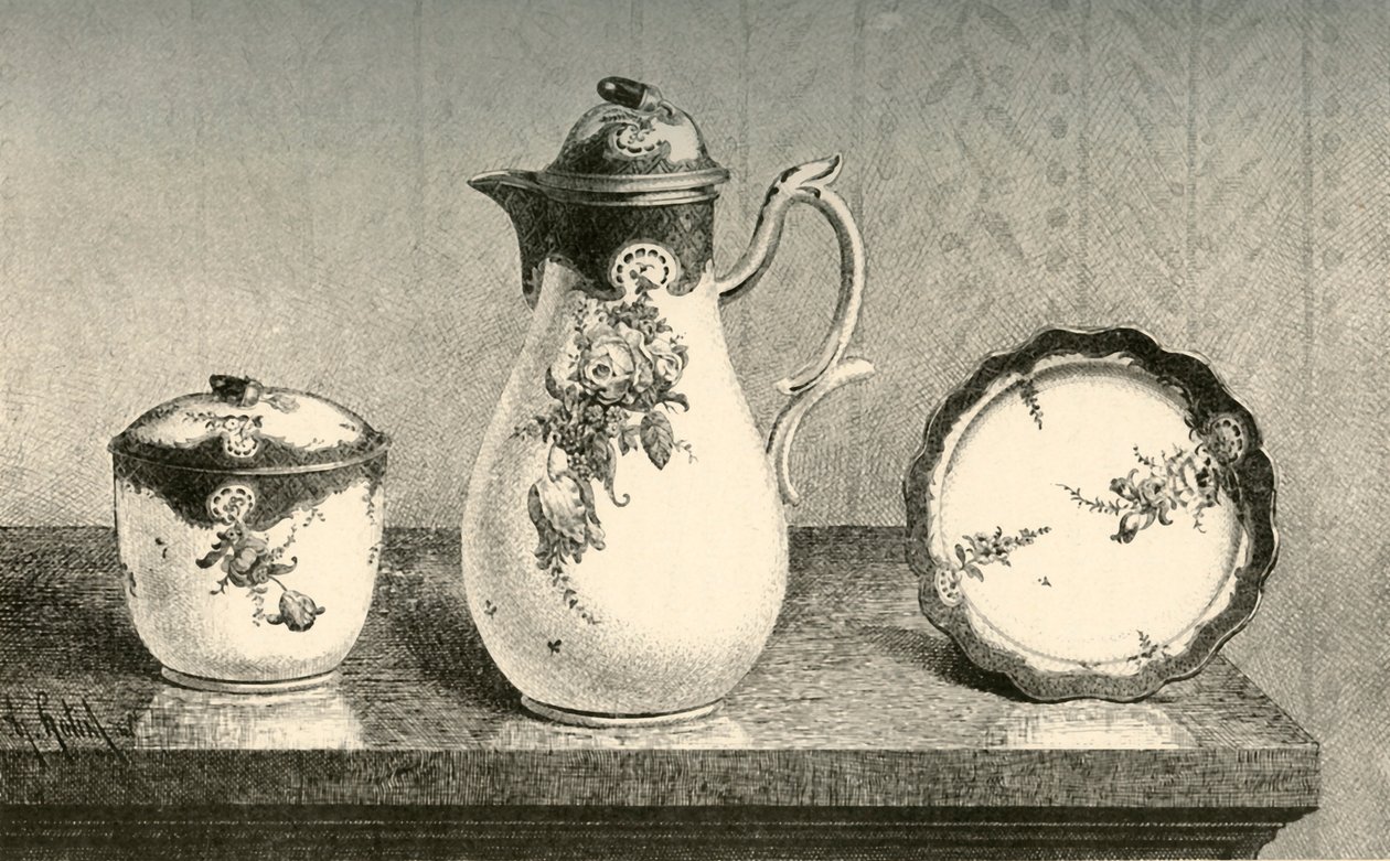 Porcelán kávéskészlet, 18. század közepe-vége, 1903. alkotó: Unbekannt