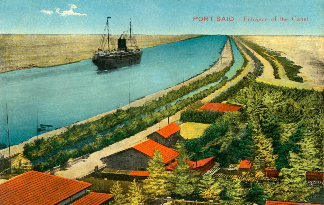 Port-Said – a csatorna bejárata, c1918-c1939. alkotó: Unbekannt